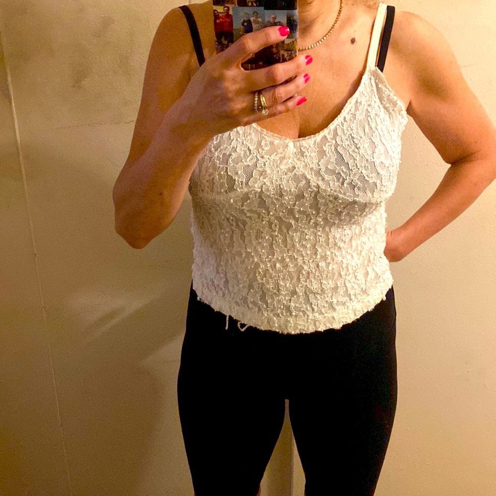 Express white lace camisole